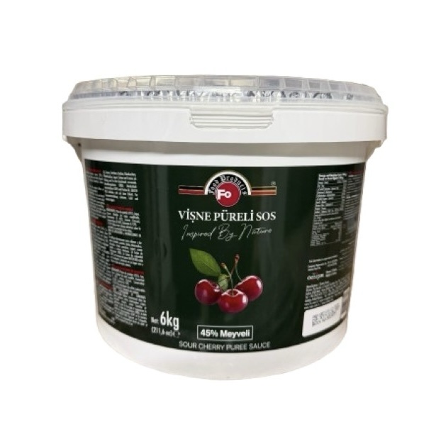 FO Vişne Püreli Sos 6 Kg (%45 Meyveli)