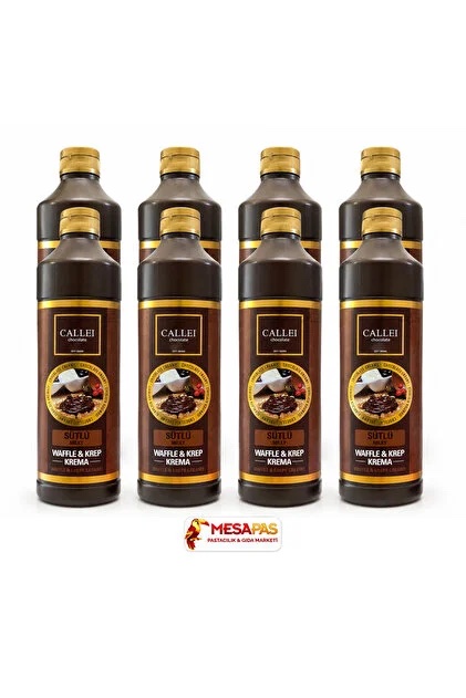 Callei Sütlü Waffle Pankek Pasta Sosu 1 Kg x 8 Adet (1 Koli)