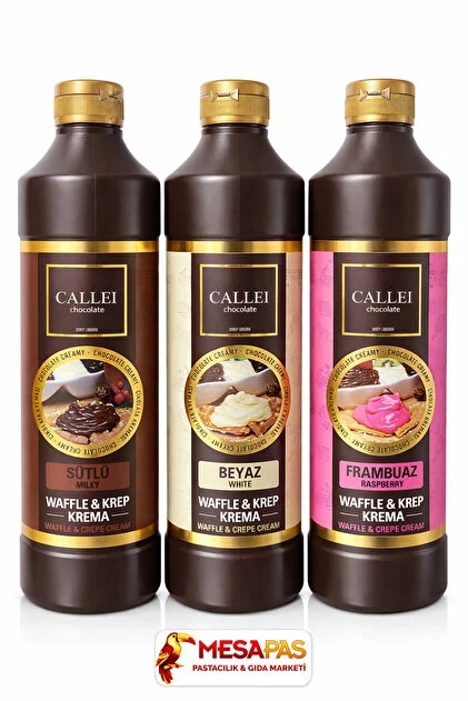 Callei 3’lü Avantaj Paket Sütlü & Beyaz & Frambuaz Waffle Pankek Pasta Sosu