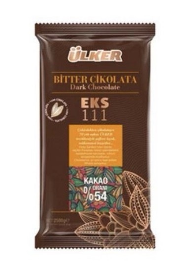 Ülker Bitter Kuvertür Çikolata (EKS 111) (%54 Kakao) 2,5 Kg