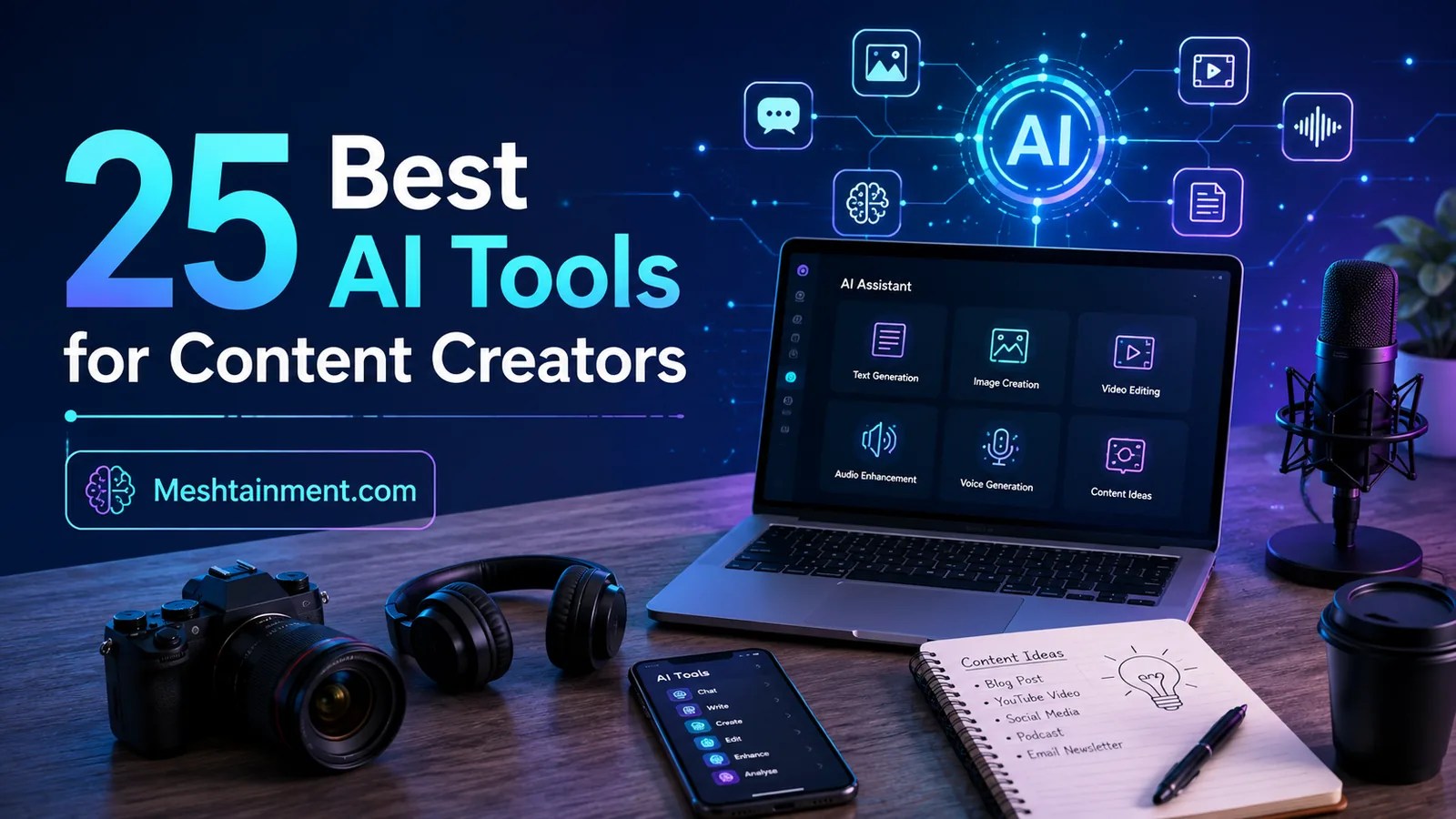 25 Best AI Tools for Content Creators