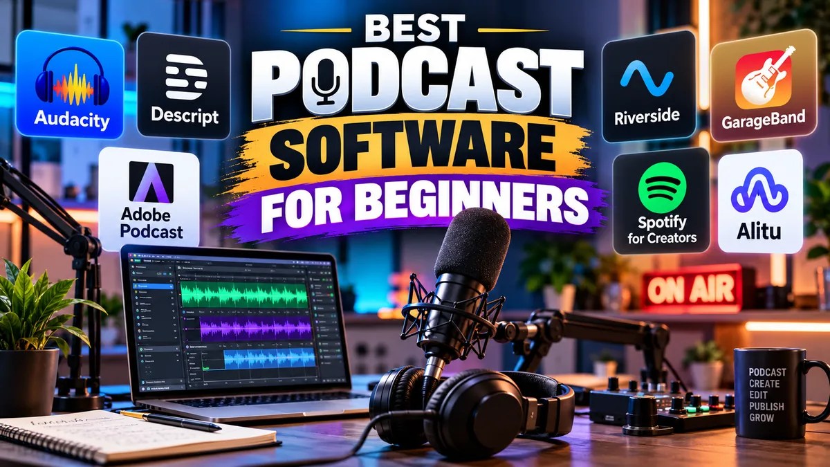 Best podcast software for beginners in 2026 for recording and editing podcasts