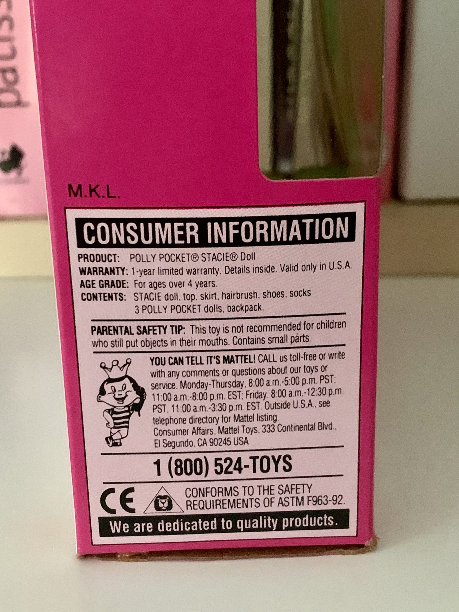 Little sister of Barbie Stacie - 1994