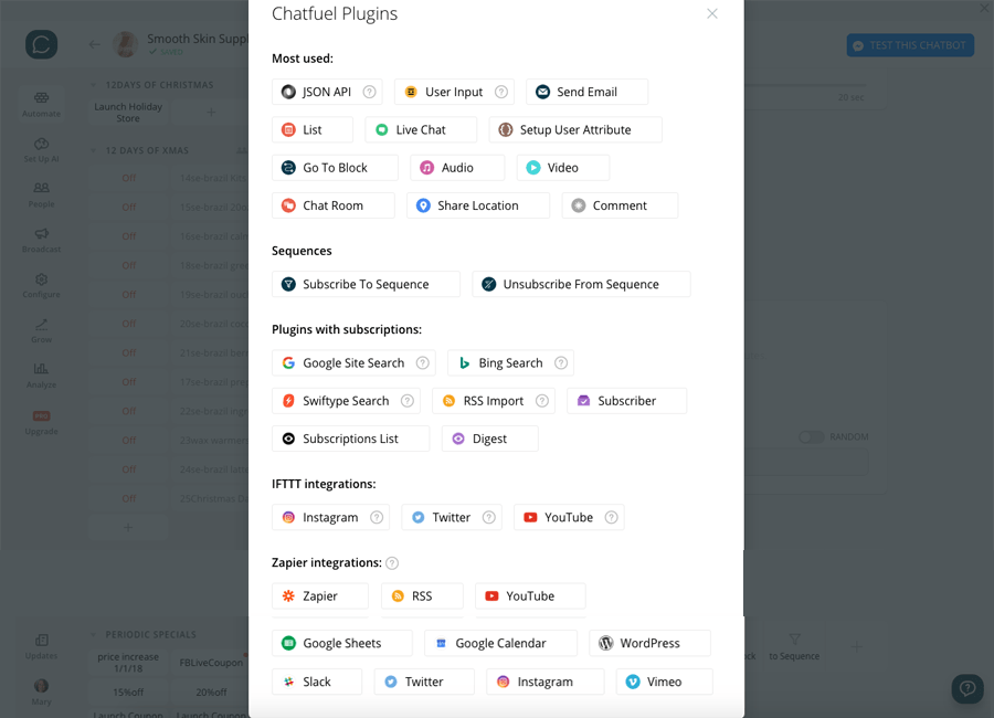 Chatfuel Messenger Integration