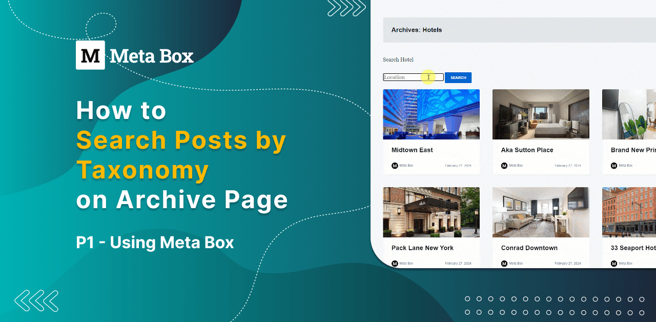 How to search posts by taxonomy on archive page p1 using meta box