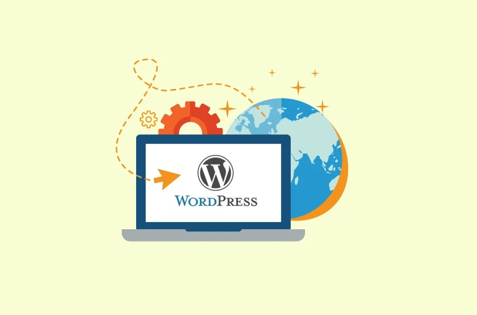 WordPress website publishing and development illustration