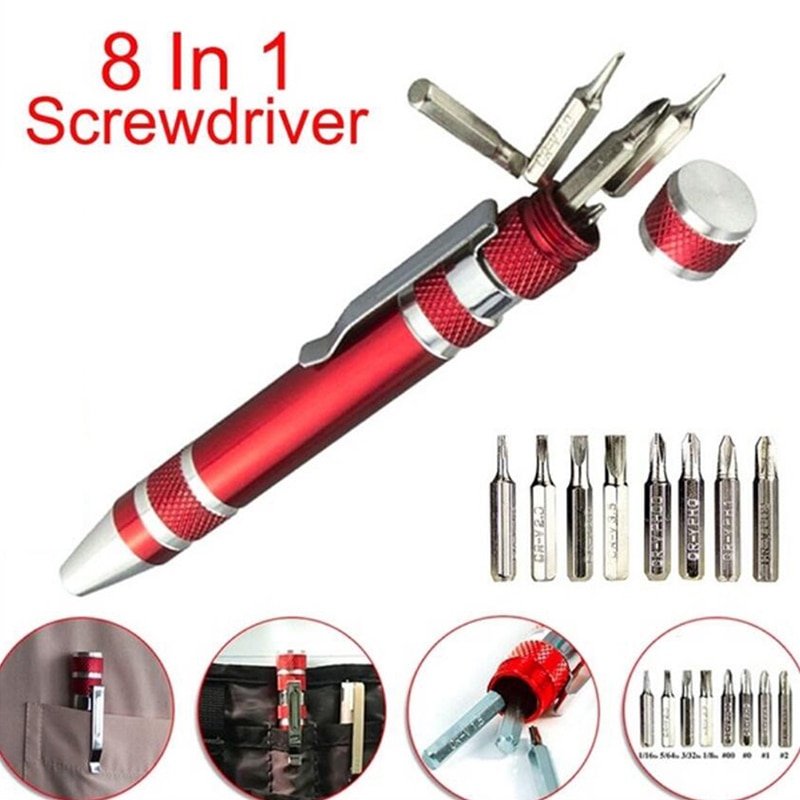 Multifunction 8 In 1 Pocket Precision Mini Screwdriver Kit