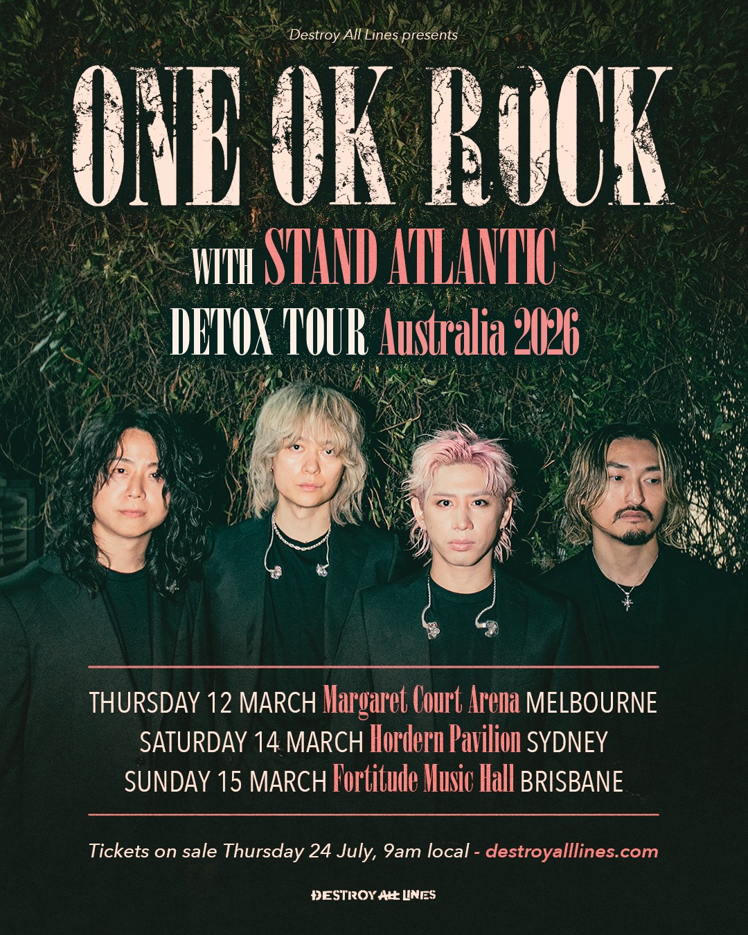 ONE OK ROCK Announce Australian 2026 Headline Tour With Special
