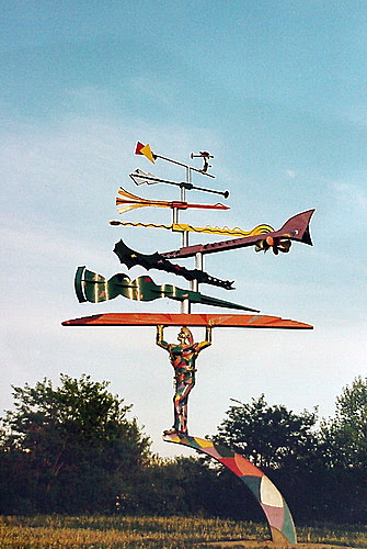 Kinetisches Kunstwerk im Malchower Park in Berlin
