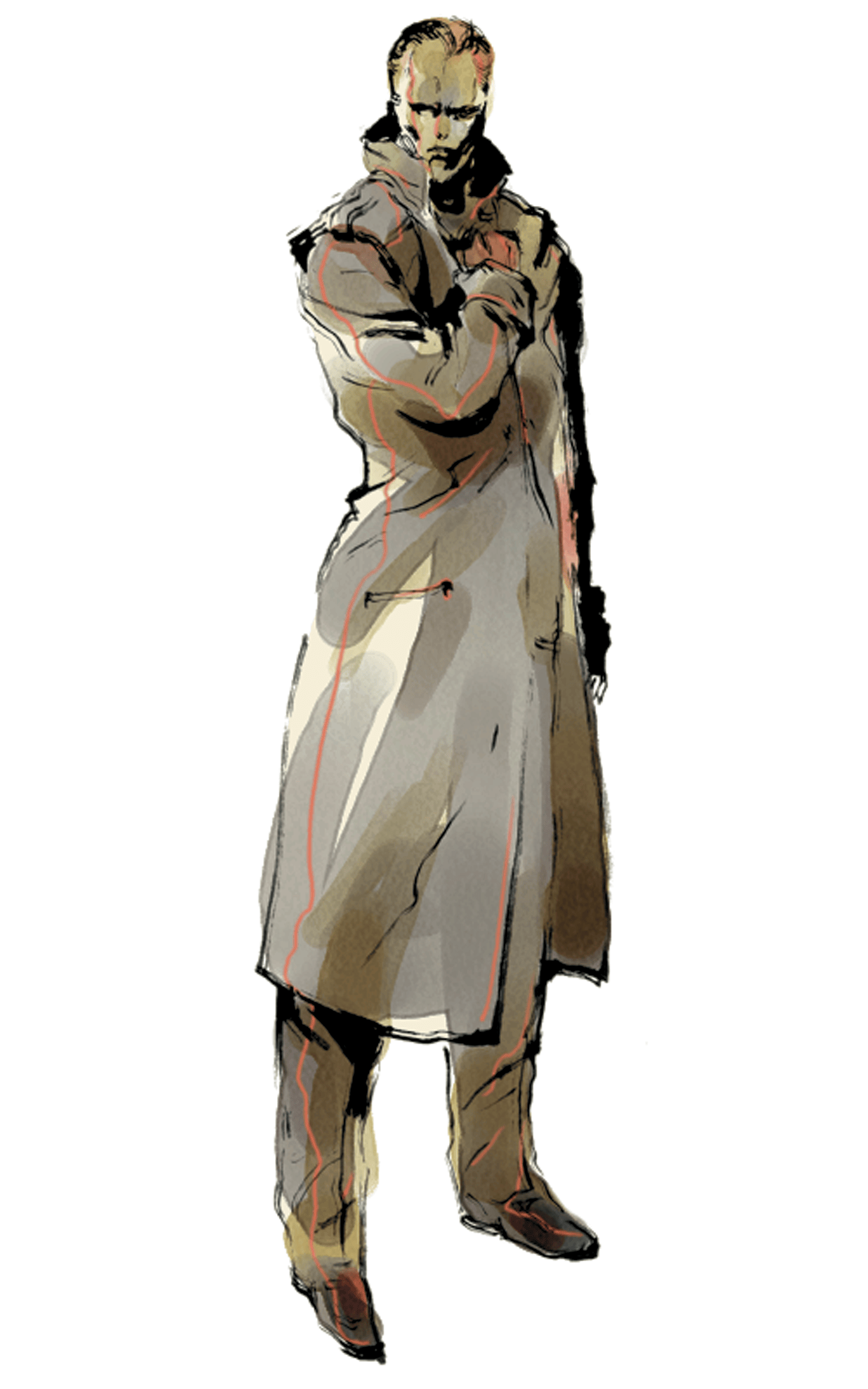 Decoy Octopus, original full-body character artwork by Yoji Shinkawa