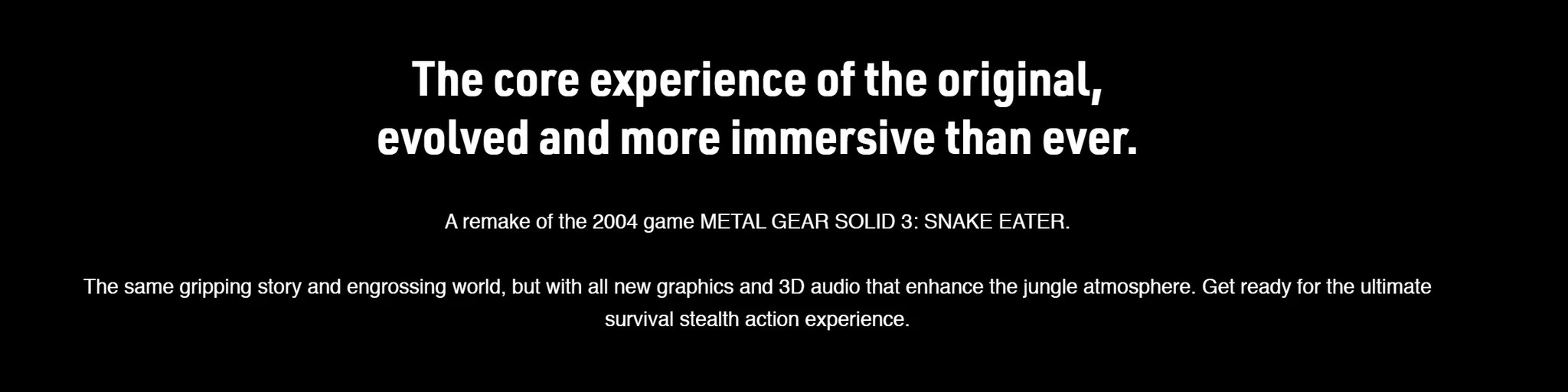 Official Metal Gear Solid Delta presentation overview