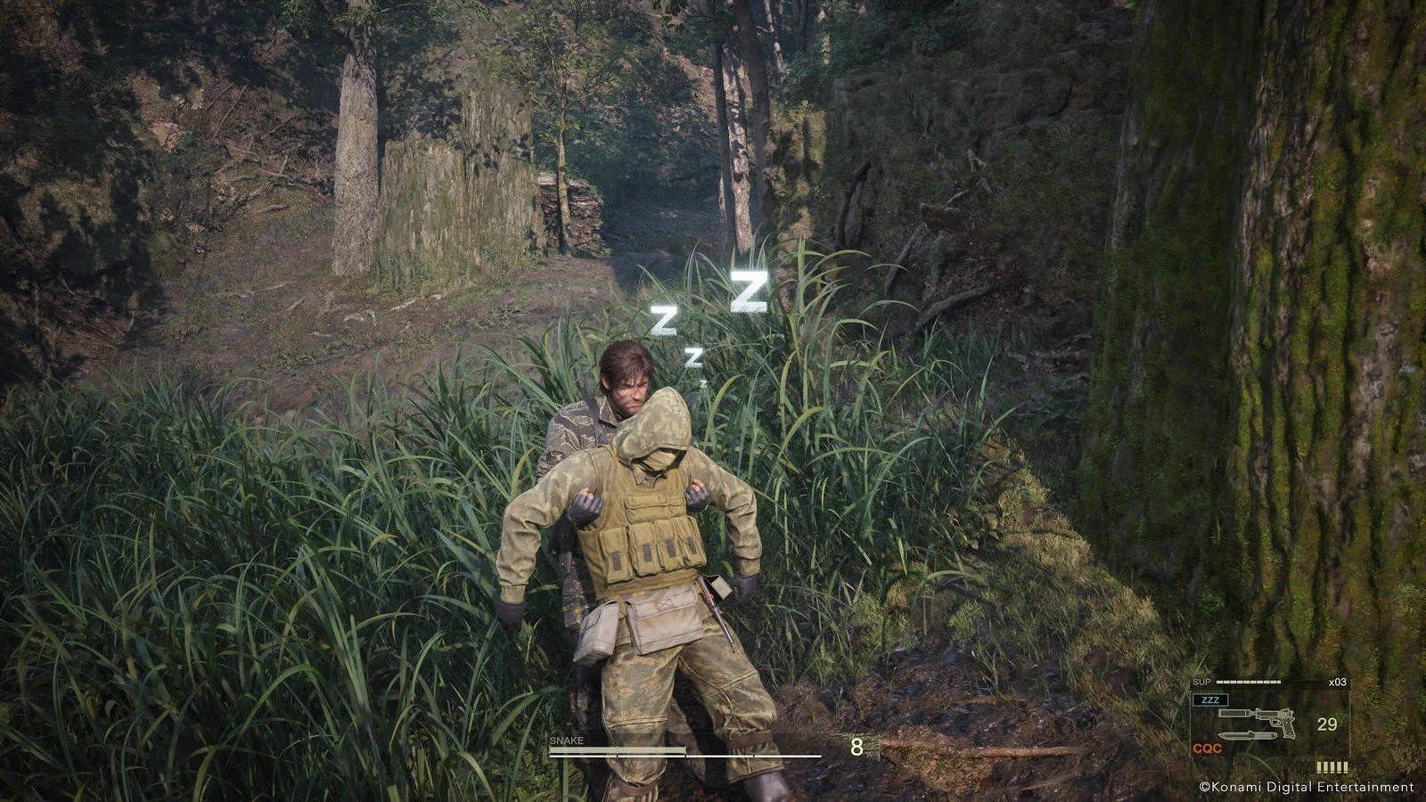 Metal Gear Solid Delta camouflage quick menu and interface