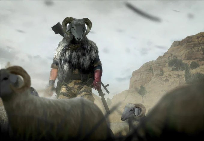 Unused Karakul sheep hat concept for Metal Gear Solid V
