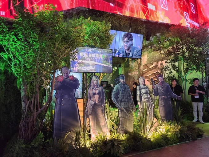 Metal Gear Solid Delta character standees at Konami’s TGS 2024 booth