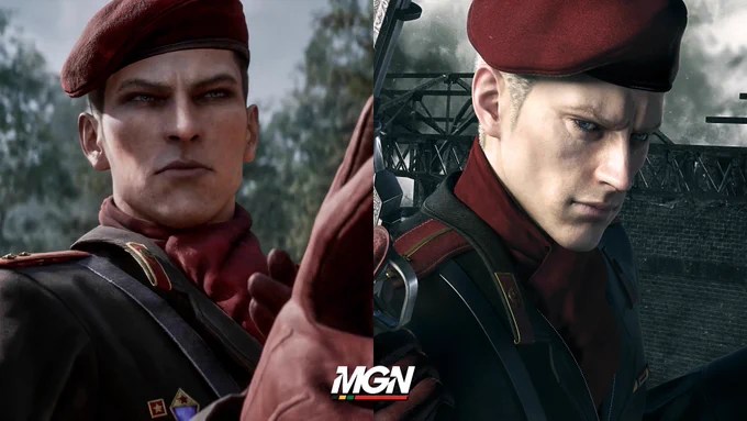 MGN comparison of Ocelot’s Metal Gear Solid Delta and Pachislot character designs