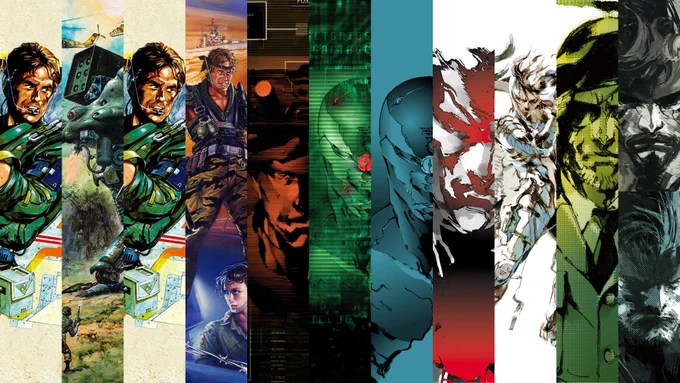 Metal Gear series artwork spanning its games