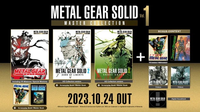Metal Gear Solid Master Collection Vol. 1 for PS5, Nintendo Switch and Xbox Series X