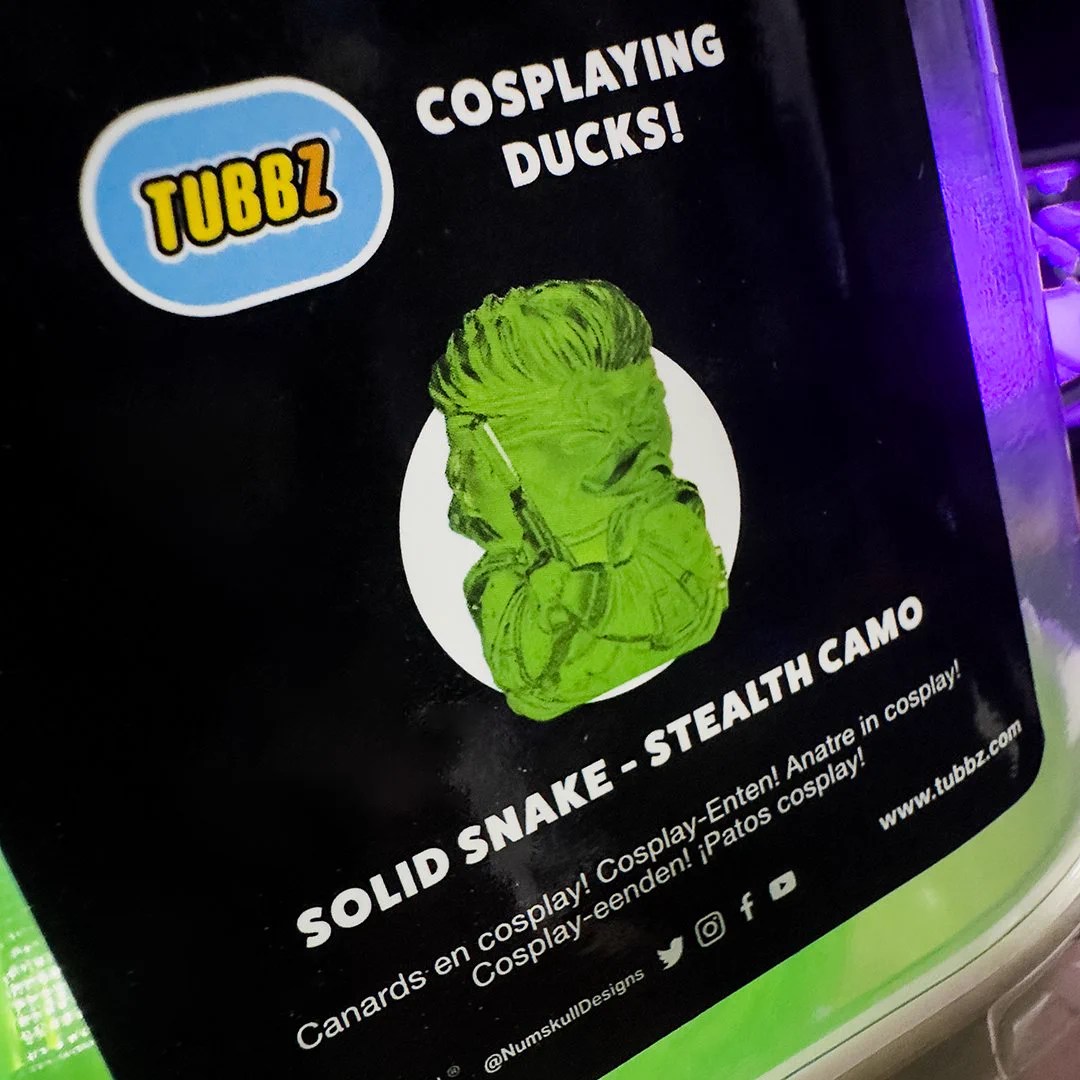 Our photos of the TUBBZ Stealth Camo Solid Snake duck