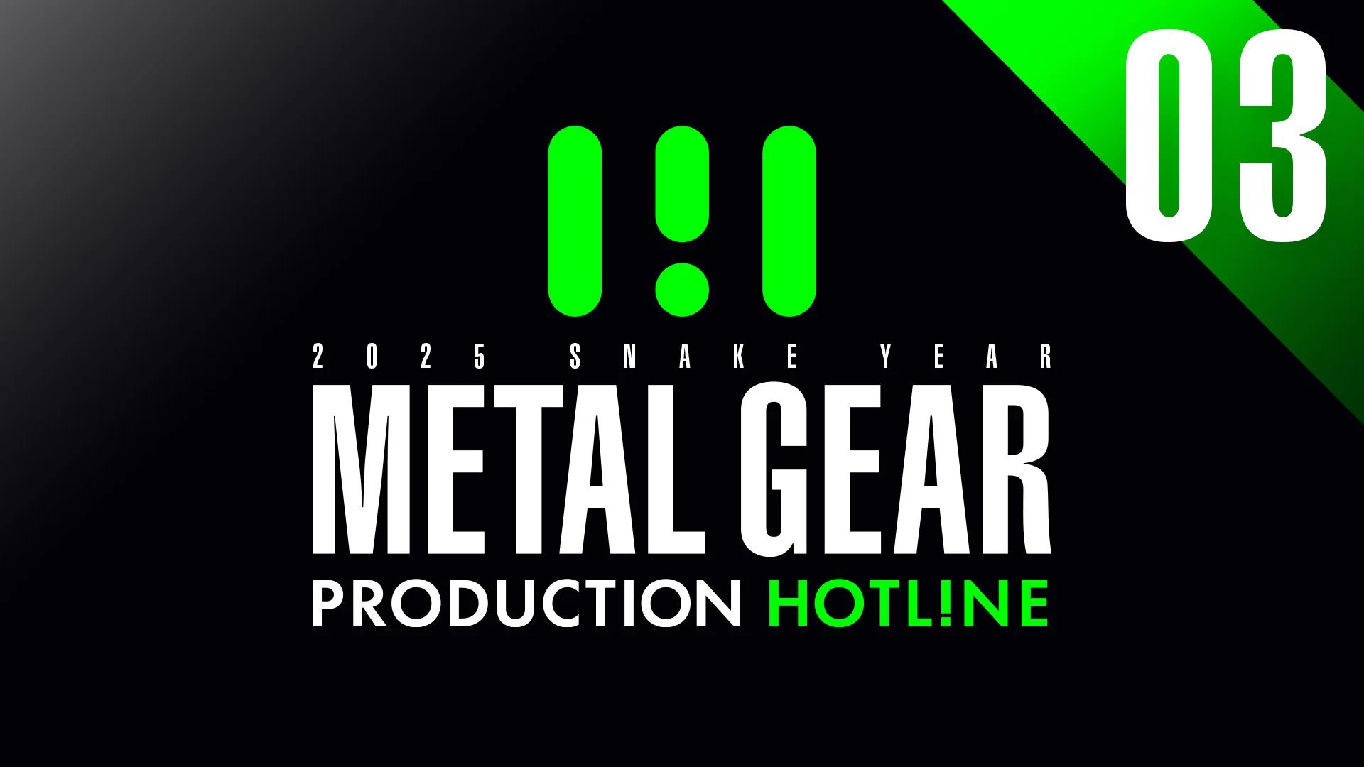 Metal Gear Production Hotline 03 announcement image