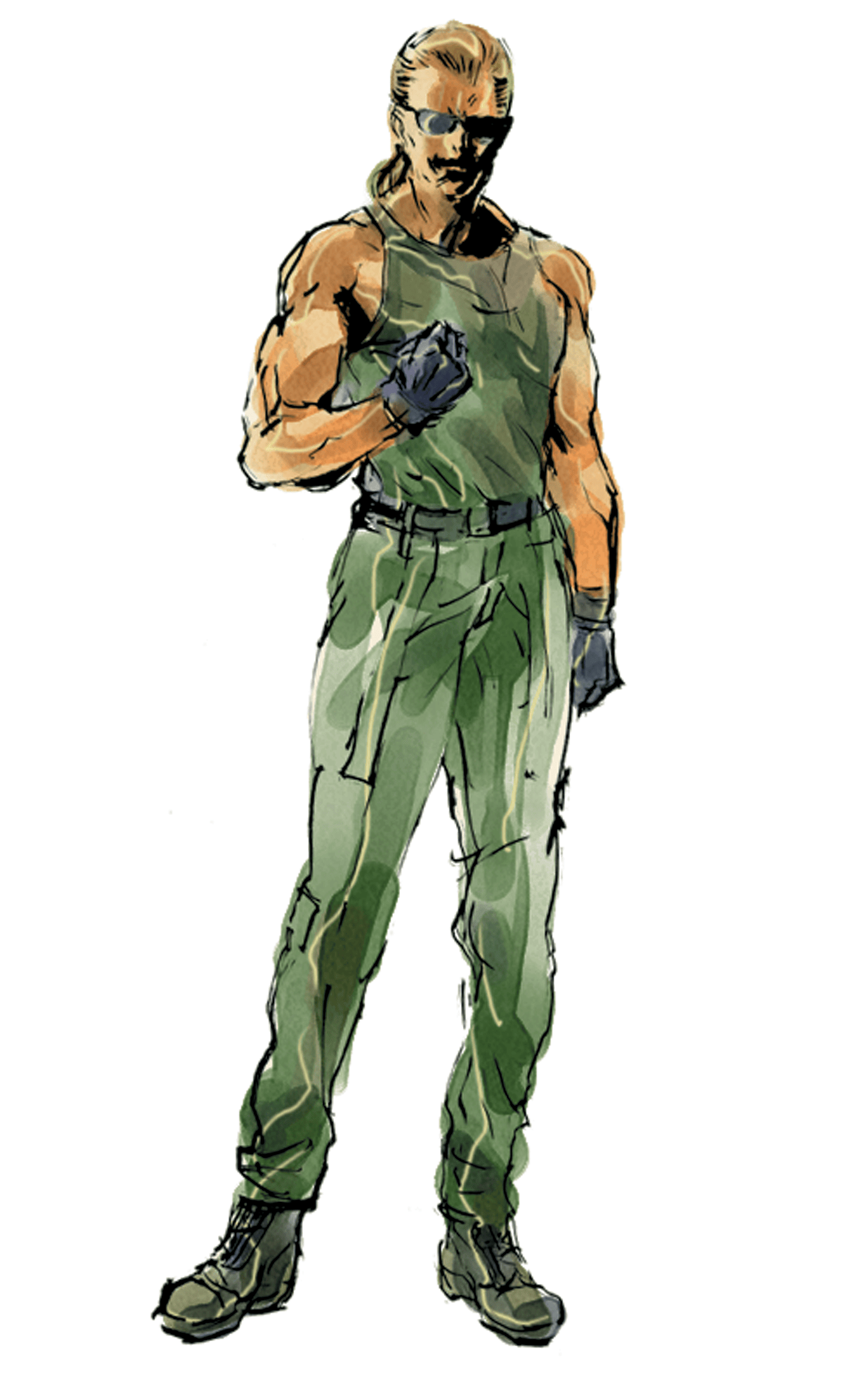 Master Miller, original full-body character artwork by Yoji Shinkawa