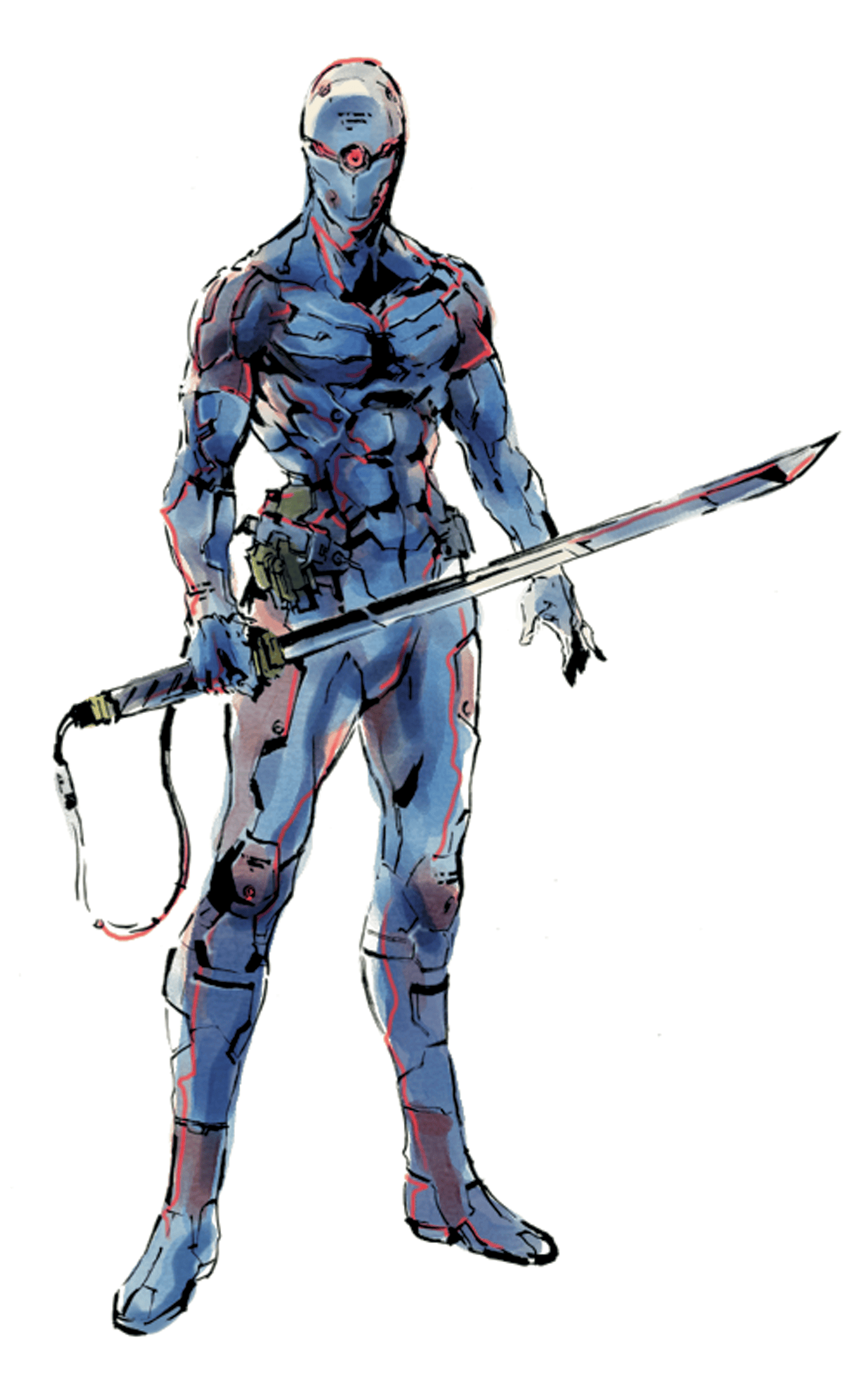 Cyborg Ninja, original full-body character artwork by Yoji Shinkawa