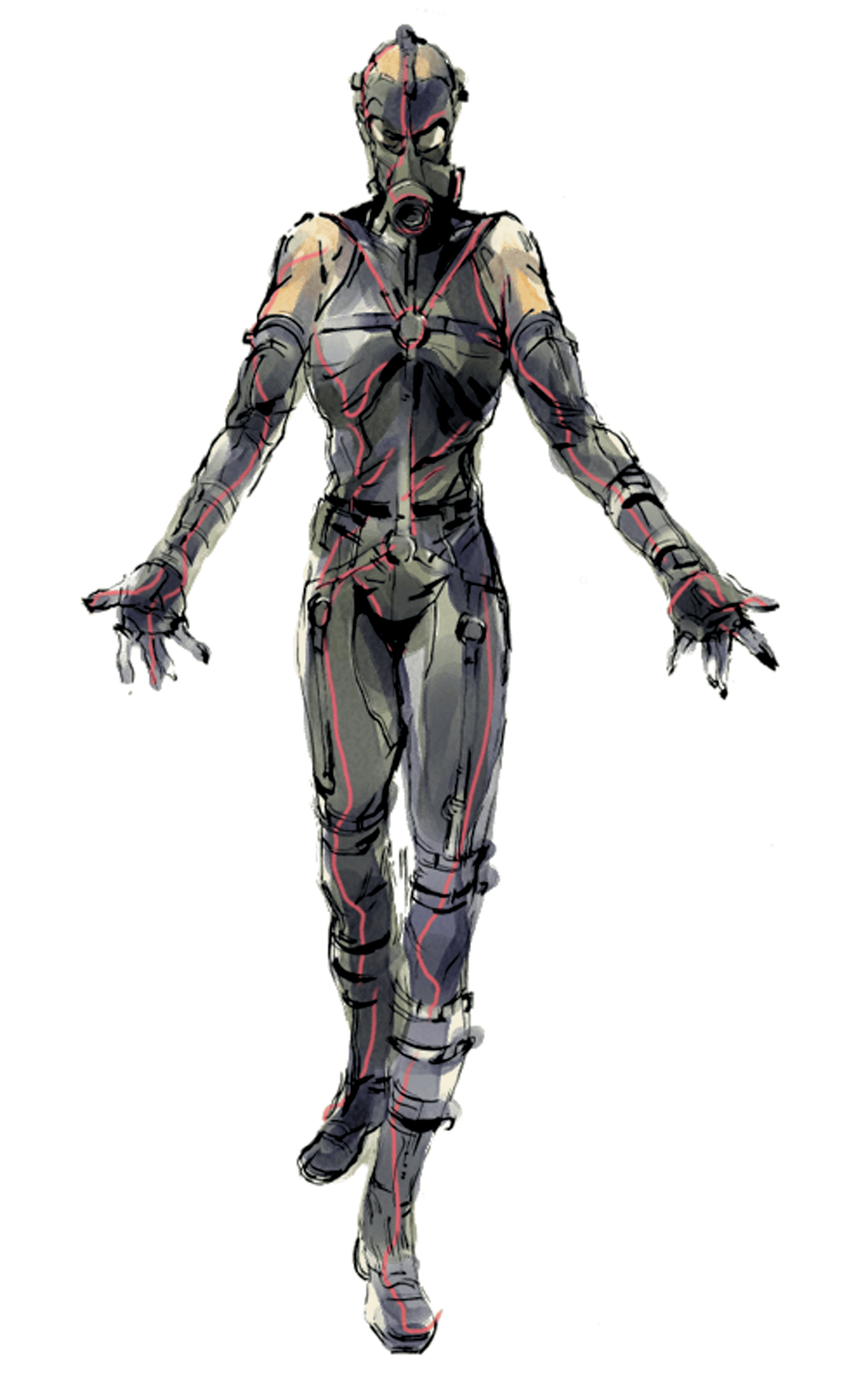 Psycho Mantis, original full-body character artwork by Yoji Shinkawa