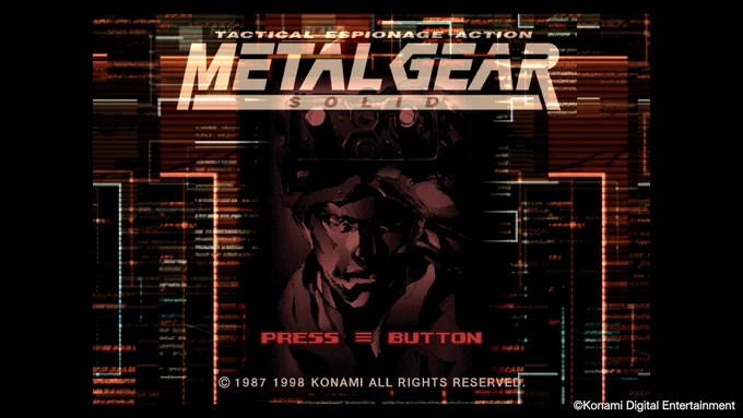 Metal Gear Solid title screen shared by the Metal Gear Dev Team
