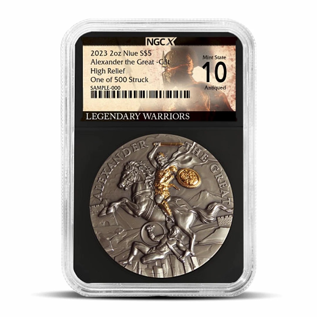 2023 NIUE Alexander the Great 2 Oz NGCX MS10 – Metals Auctions
