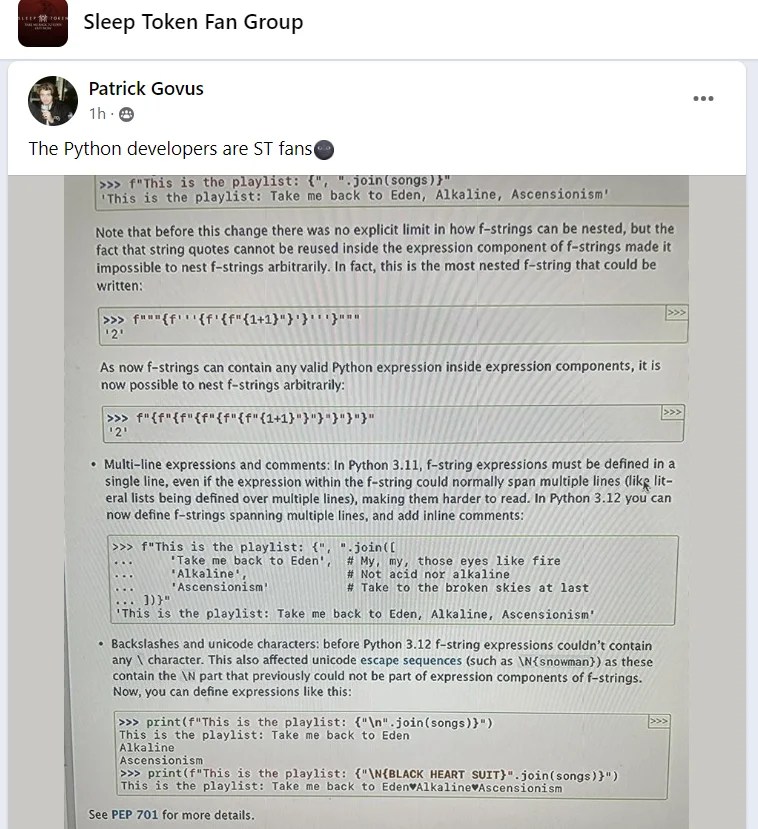 Sleep Token Python Facebook Post Sleep Token Python Reference