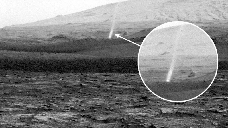 Ανεμοστρόβιλος σκόνης στον Άρη κοντά στο rover Perseverance της NASA