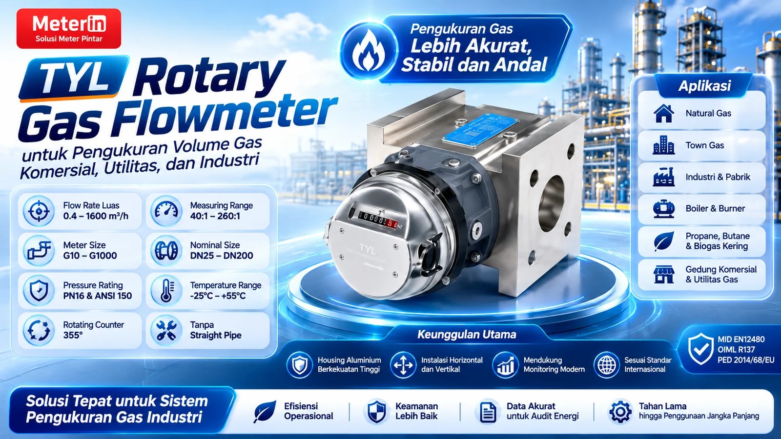 Rotary Gas Flowmeter TYL