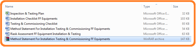 Method Statement For Installation Testing & Commissioning FF Equipments