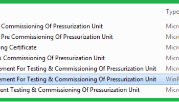 Method Statement For Testing & Commissioning Of Pressurization Unit