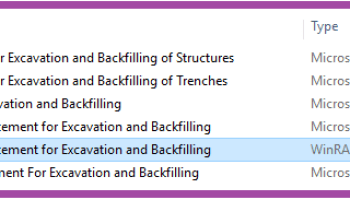 Method Statement for Excavation and Backfilling
