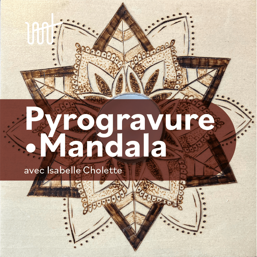 Pyrogravure - Bougeoir mandala