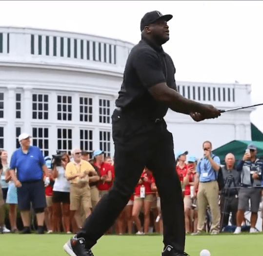 Former NBA star Shaquille O'Neal is awful at golf and is