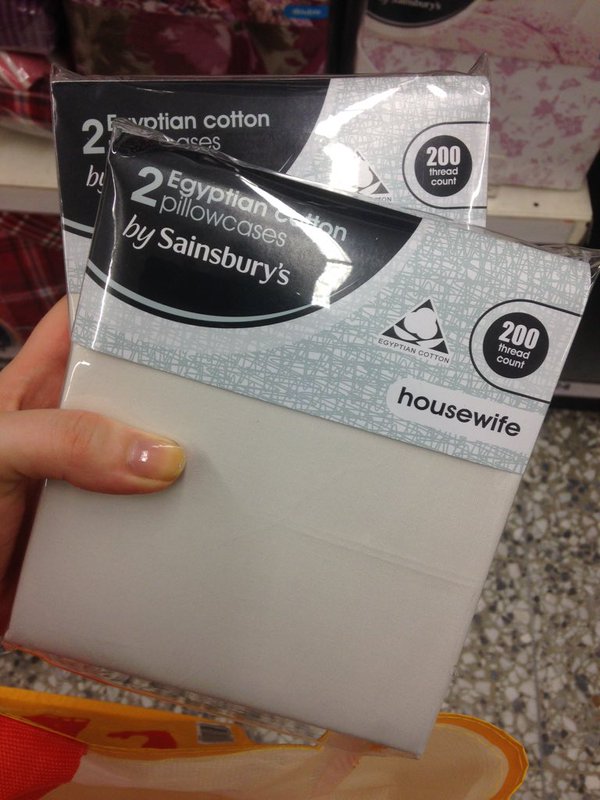 Is this Sainsbury's 'housewife' pillowcase sexist? Have your vote