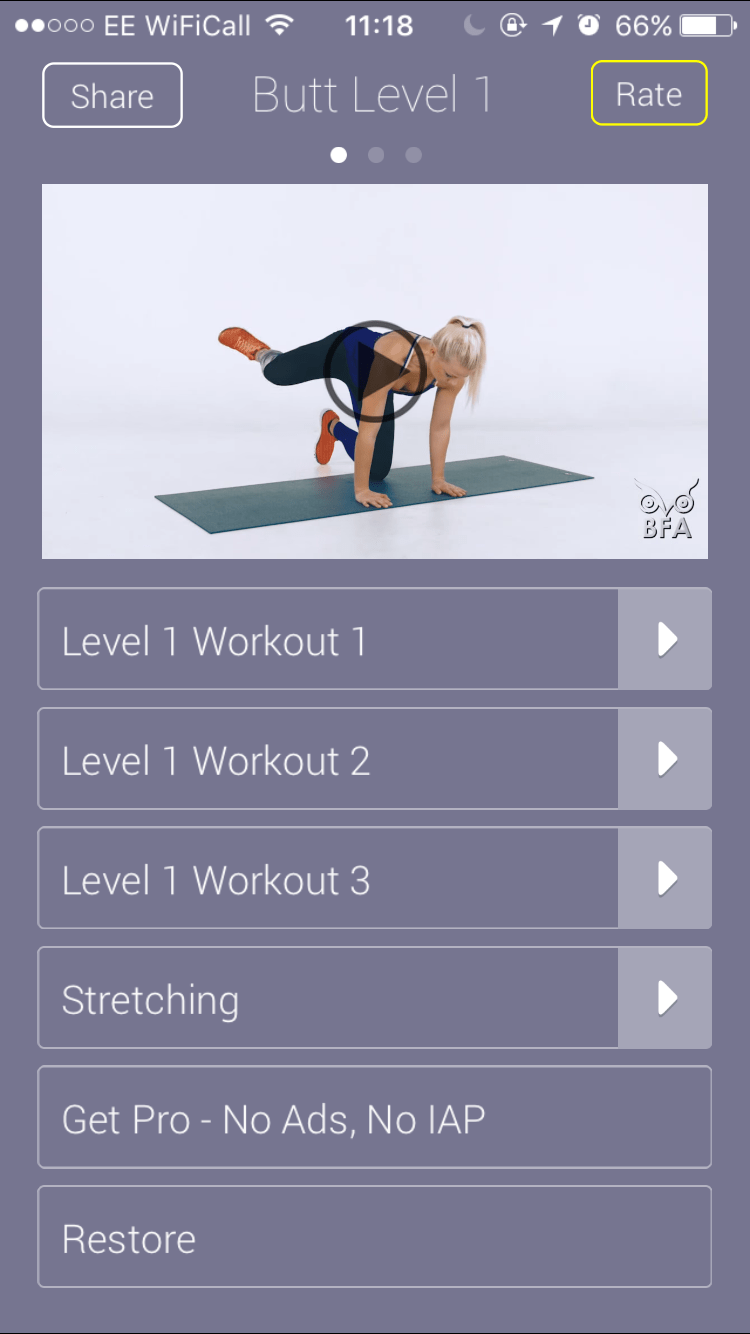 Bum workouts and exercise apps that show you how to get a bigger booty