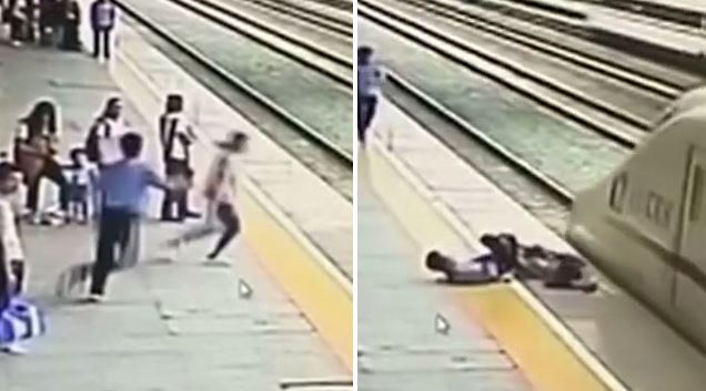 Heroic railway worker pulls suicidal woman from path of train in Putian