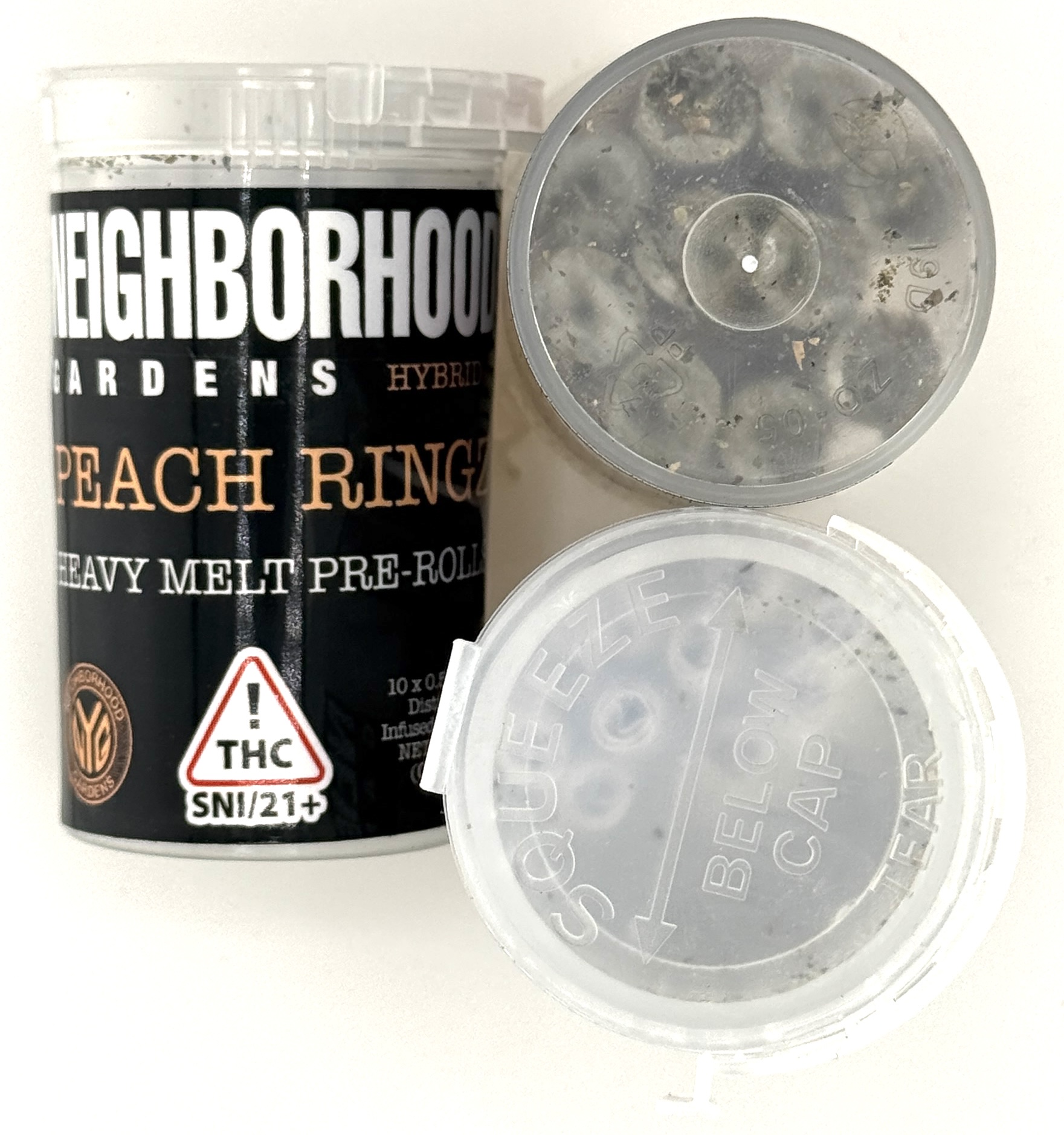 Neighborhood Gardens Peach Ringz — 10×0.5g Pre-Rolls Pack