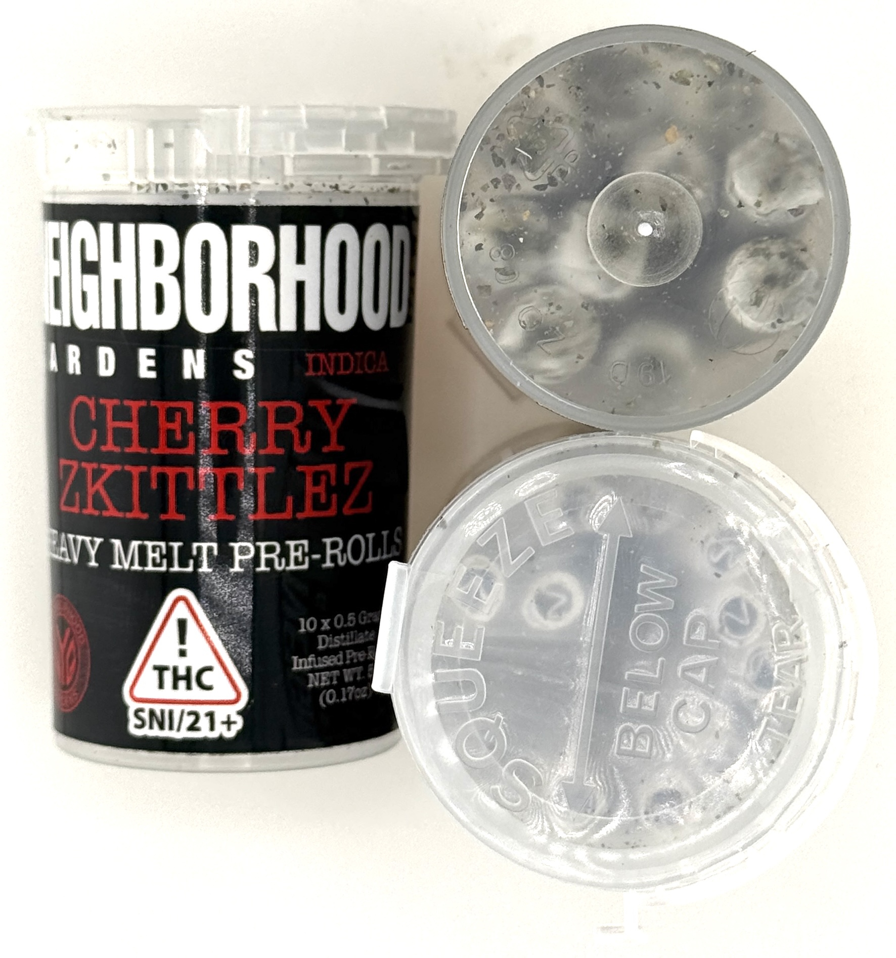 Neighborhood Gardens Cherry Zkittlez — 10×0.5g Infused Pre-Rolls Pack