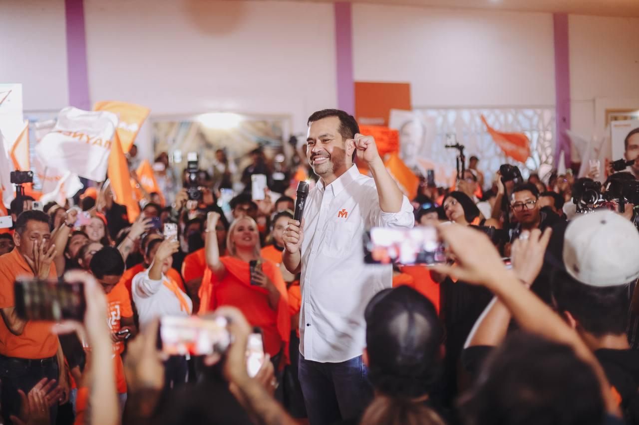 Máynez en arranque de campaña de candidato a Gobernador de Puebla