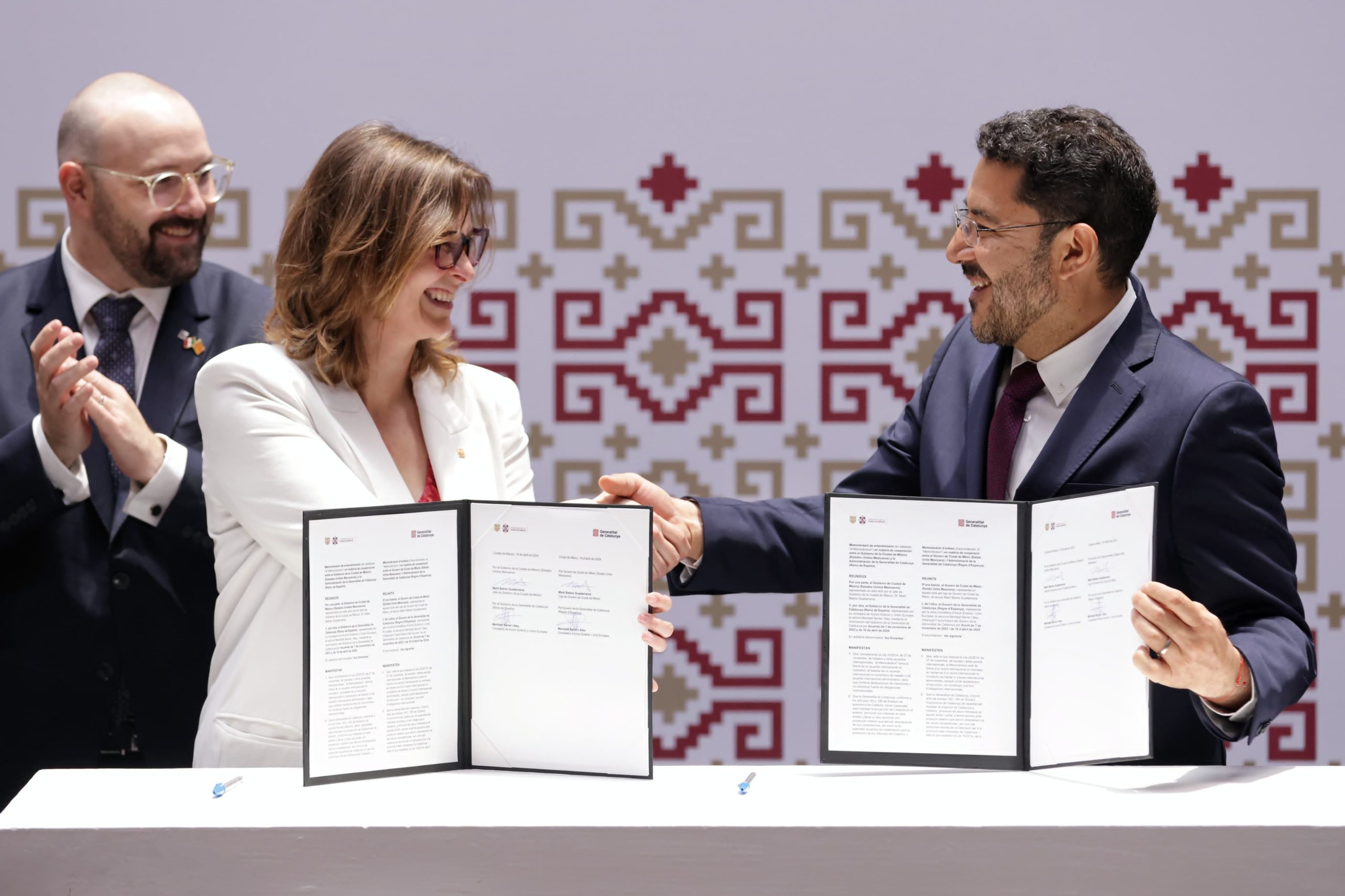 Firma del Memorándum de Entendimiento entre el Gobierno de la Ciudad de México y el Gobierno de Cataluña