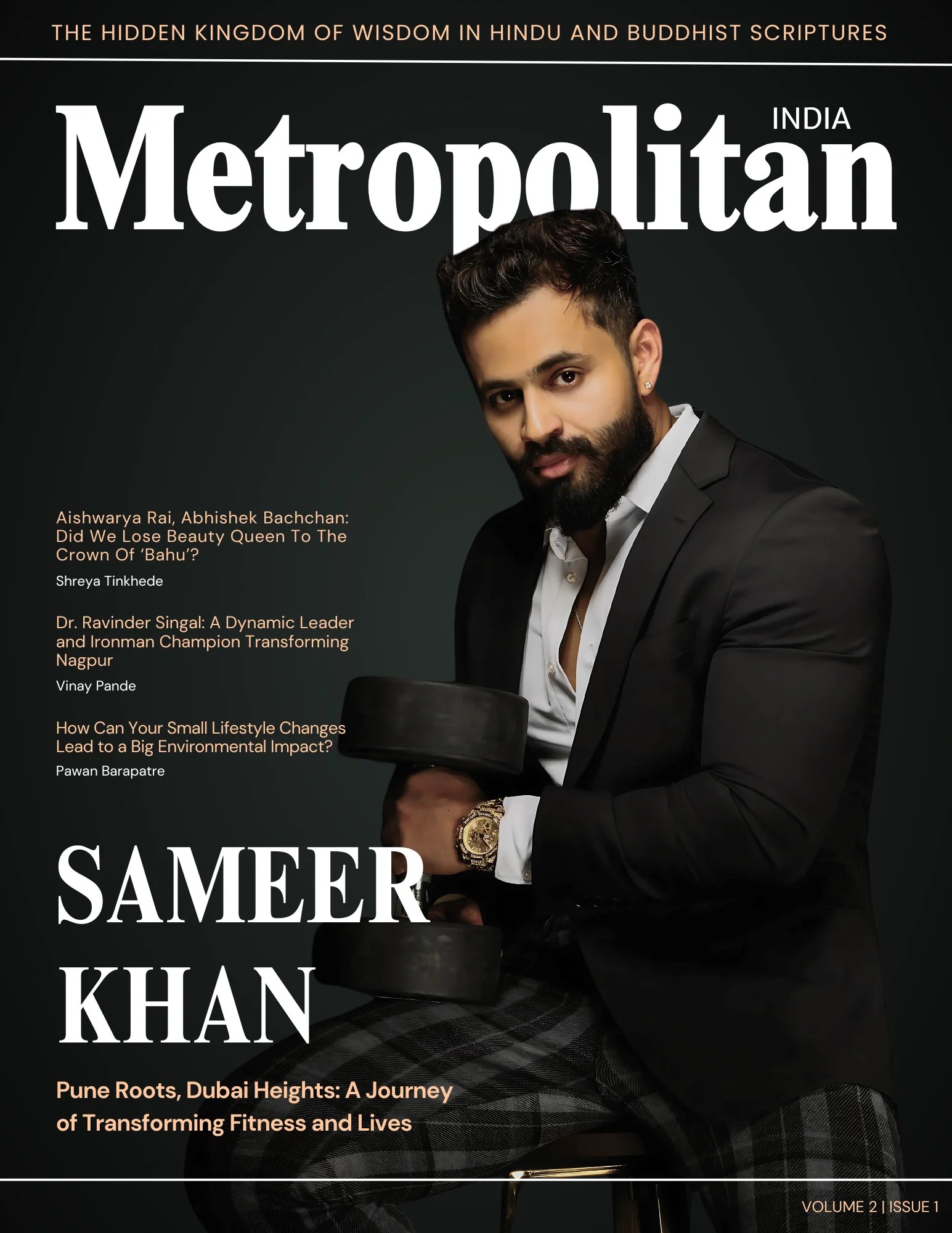 The Metropolitan India Volume II Issue 1 cover featuring Sameer Khan.