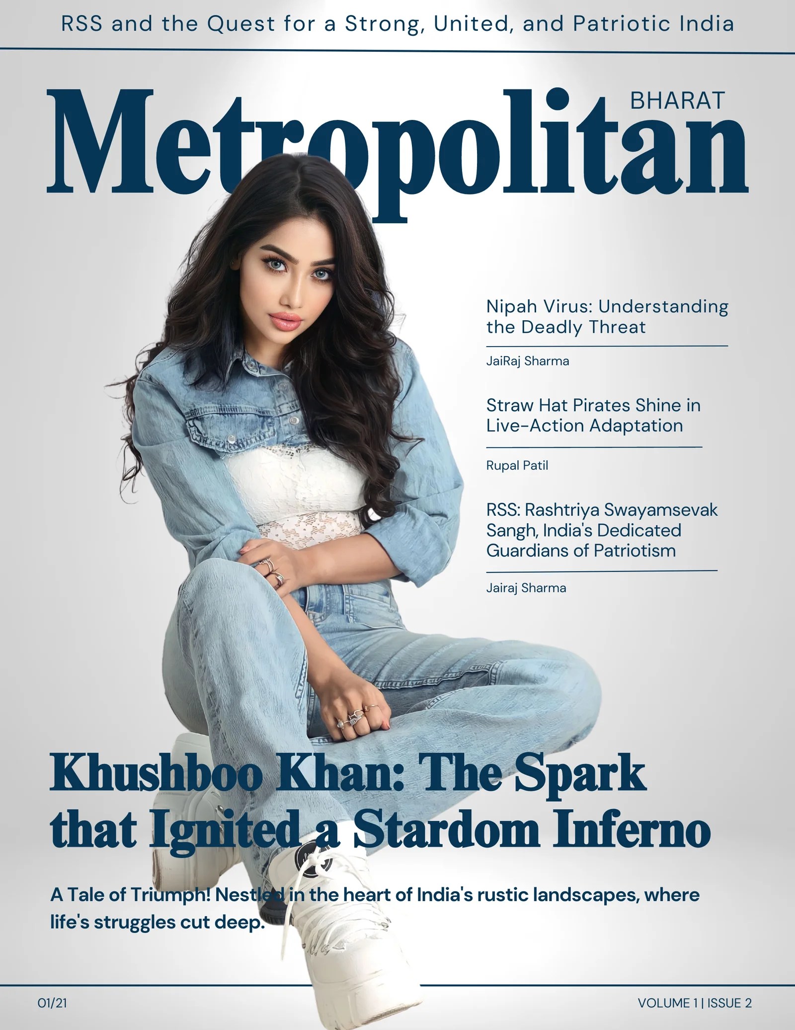 The Metropolitan Vol 1 Issue 2 cover featuring Khushboo Khan.