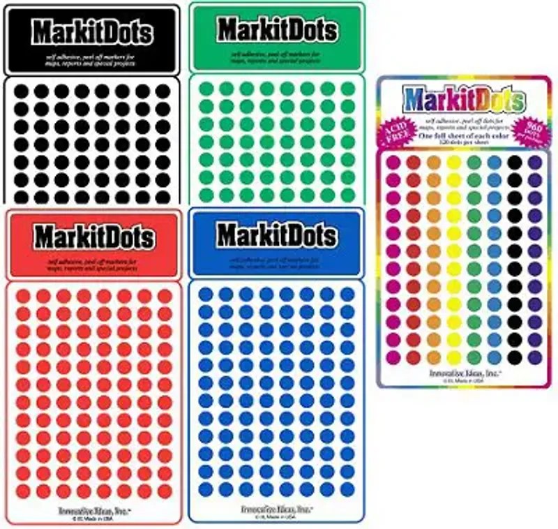 Map Pins Stickers Metsker Maps