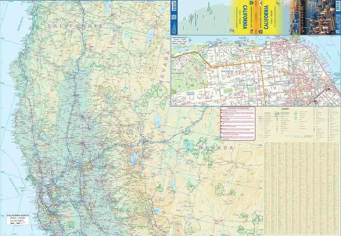California Road Map Metsker Maps