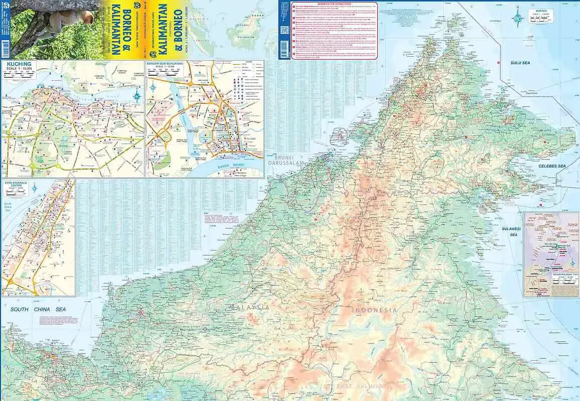 Borneo Road Travel Map Metsker Maps