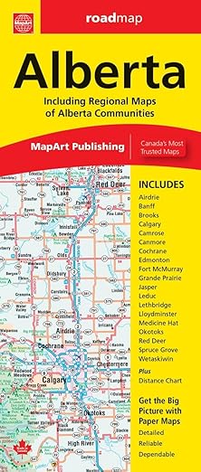 Alberta Travel Map By Mapart Metsker Maps Alberta Road Map 