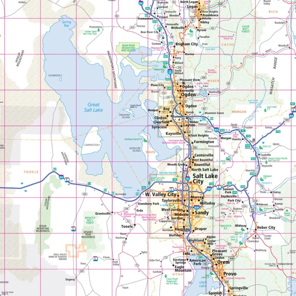 Utah State Highway Folded Map By Rand McNally Easy To Read Metsker Maps UT Highway Map RMC ETR MapDetail 